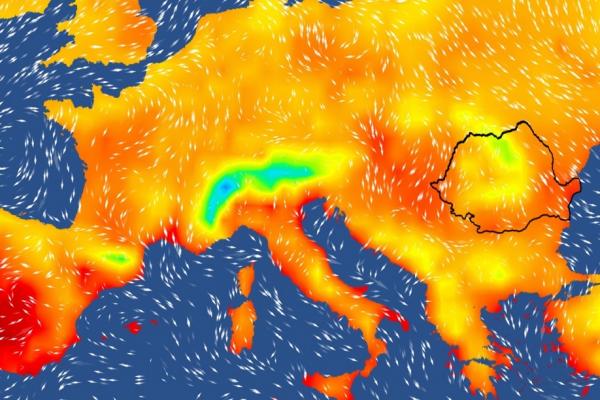 Harta temperaturilor în Europa