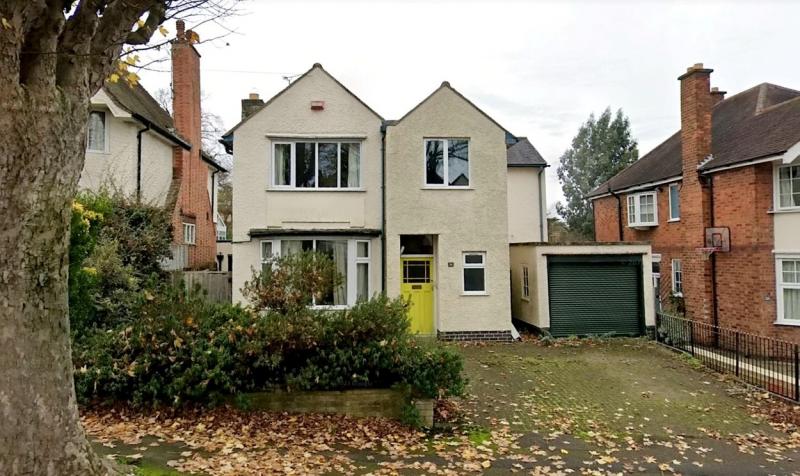 casă distrusă de un constructor, în Leicester, Anglia casă