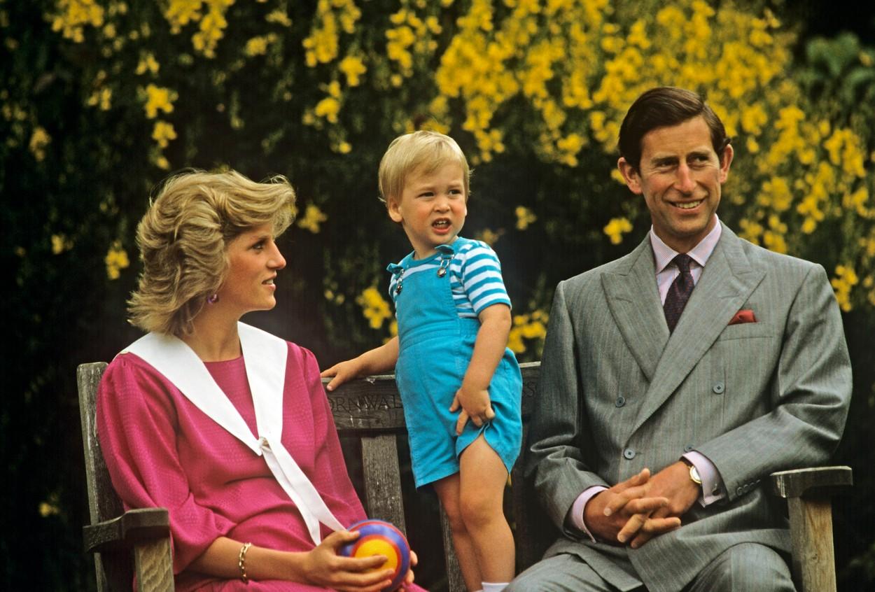 Prințul Charles, William și prințesa Diana