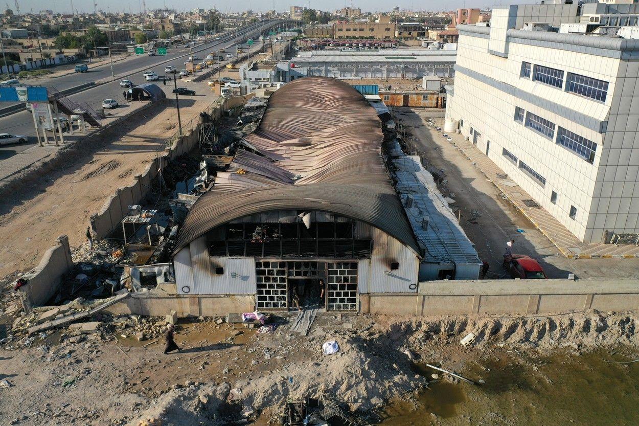 Imagini cutremurătoare cu spitalul Covid devastat de incendiu, în Irak