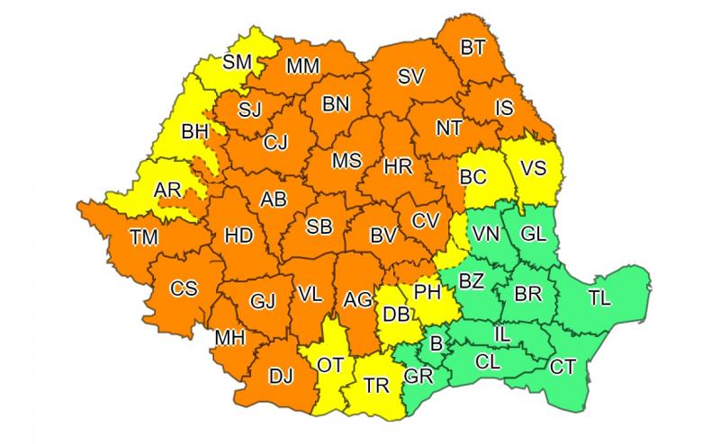 cod portocaliu de vreme rea