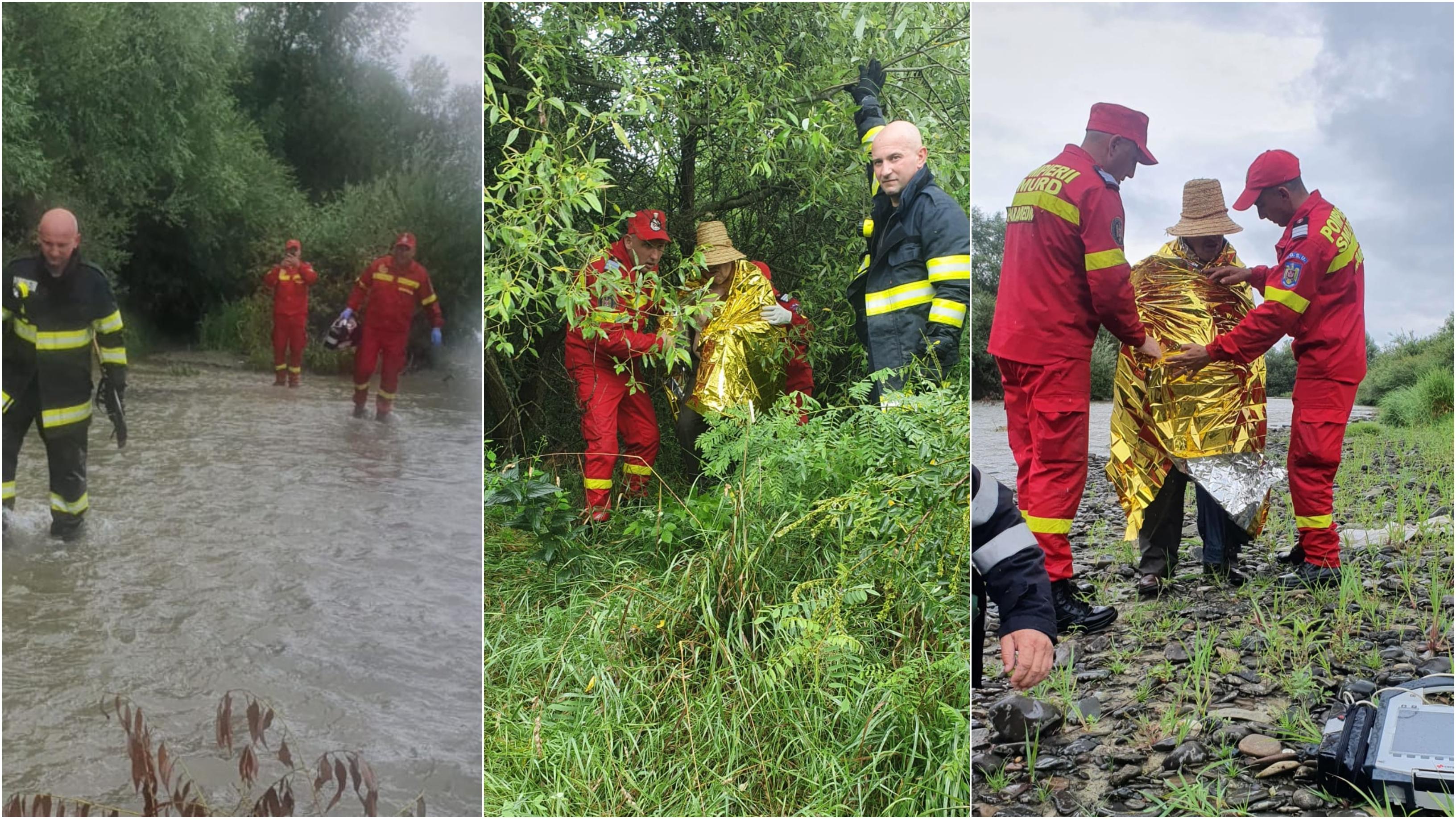 Bărbat agăţat în vegetaţia de pe marginea unui râu din Bistriţa-Năsăud, salvat după ce câinele a lătrat pentru a semnala locul în care se afla stăpânul său