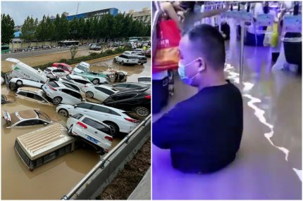 Mărturii după potopul care a lovit centrul Chinei. Un ”tsunami” a inundat galeriile la metrou: ”Mamă, nu o să scap!”