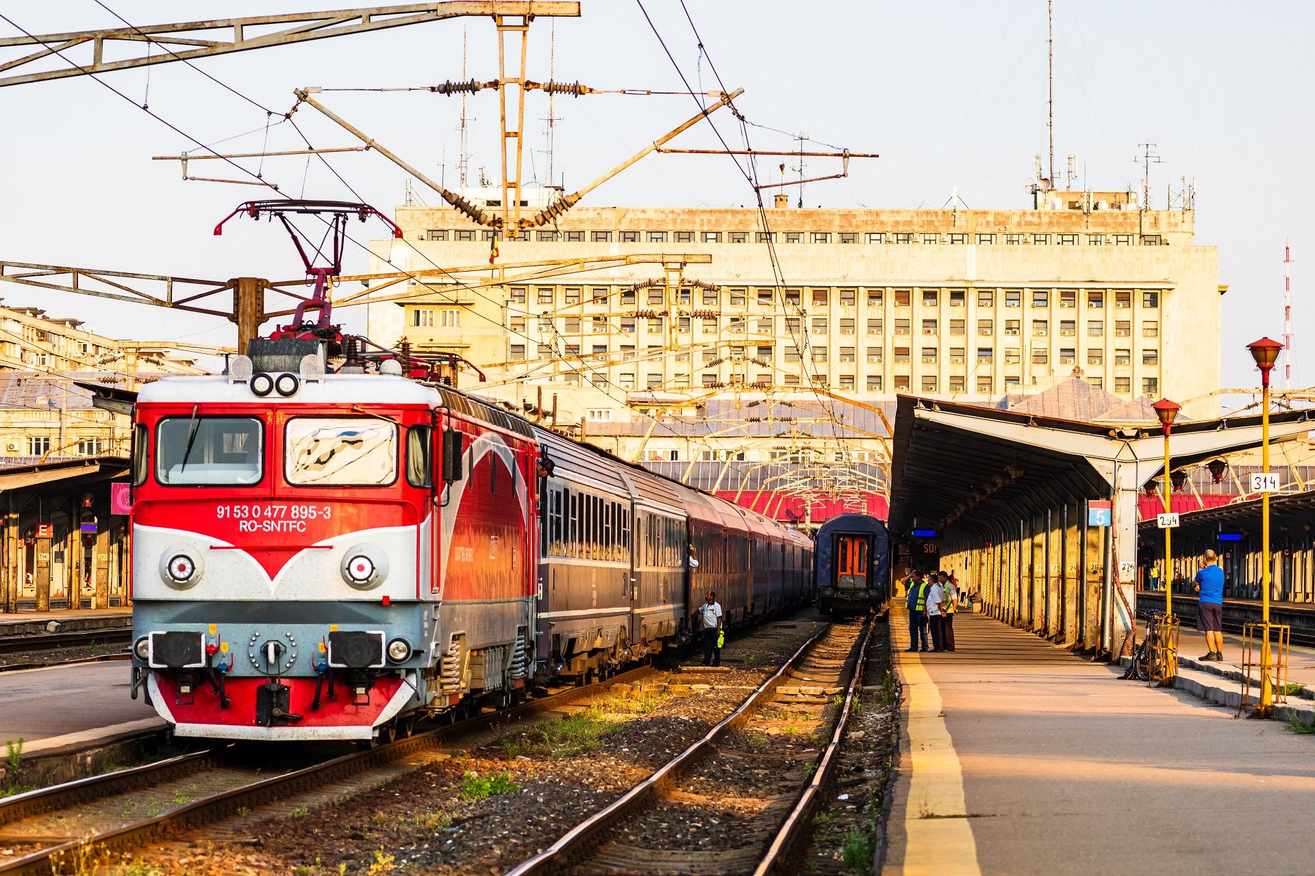 Tren în Gara de Nord din București tren în Gata de Nord