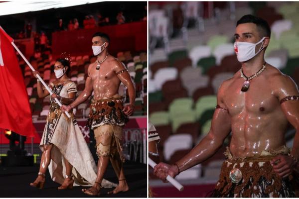 Pita Taufatofua a mărșăluit fără cămașă, într-o ținută tradițională din Tonga, fiind a treia deschidere a Jocurilor Olimpice unde face senzaţie