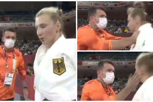 Sportiva a fost lovită peste faţă chiar înainte de a începe proba