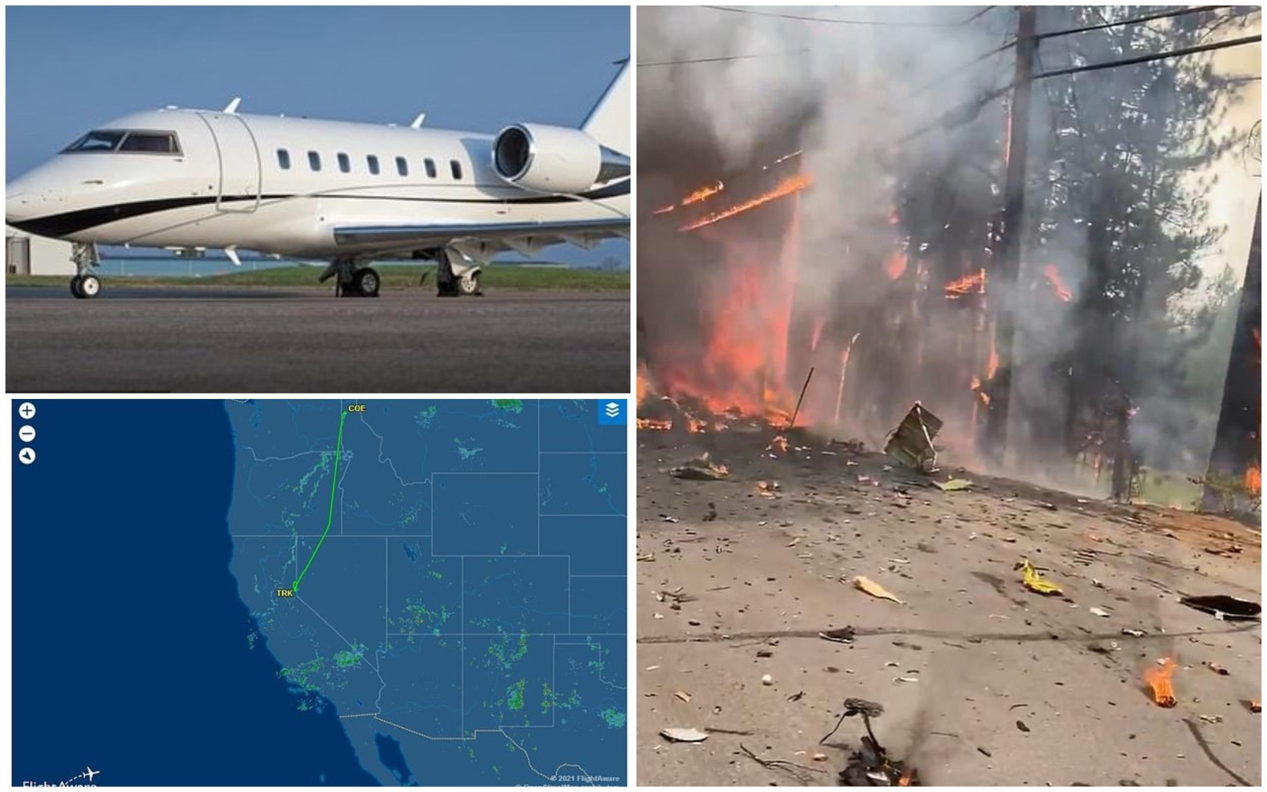 Un avion s-a prăbuşit și a explodat în apropierea unui teren de golf, în California.