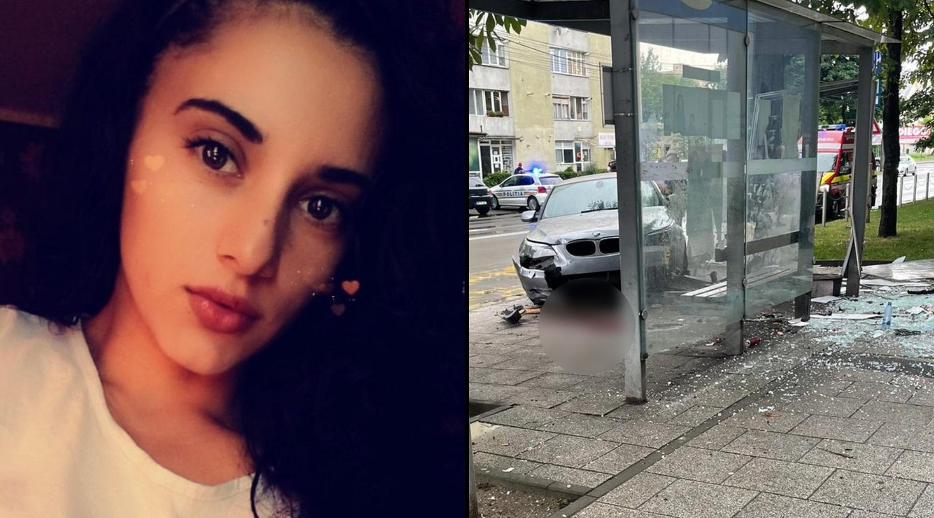 A murit Denisa, tânăra spulberată de un BMW în stația de autobuz, în Baia Mare. Iubitul ei, în continuare în spital
