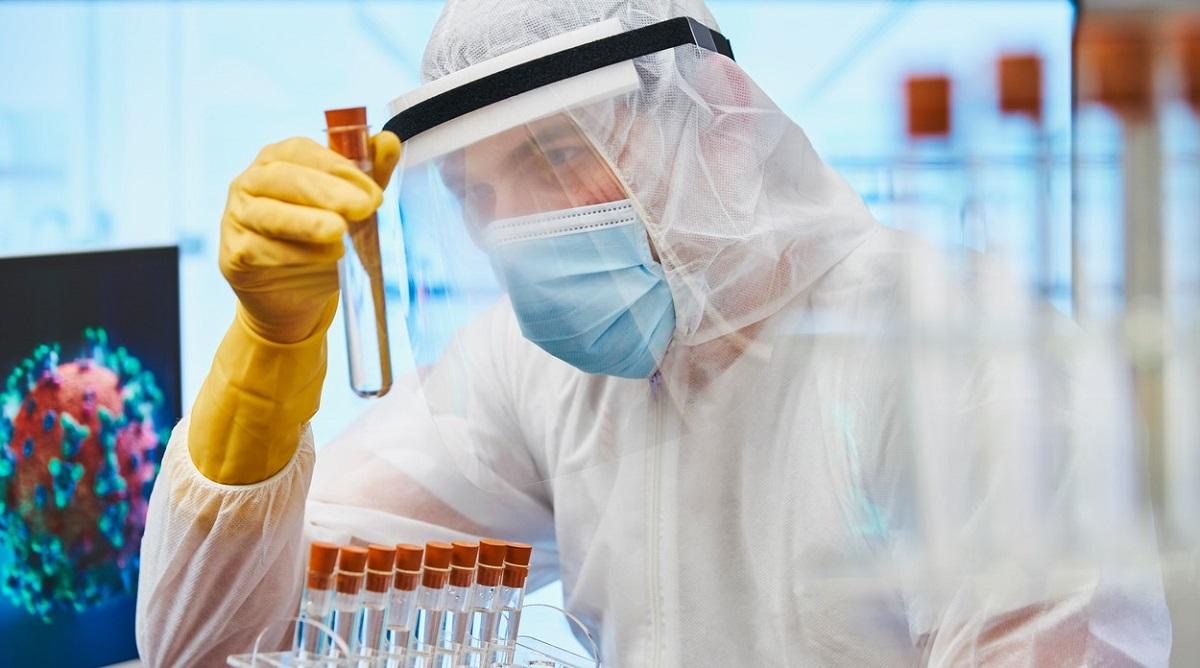 Tulpina Lambda prezintă un set de mutaţii neobişnuite Imagine stock laborator medical