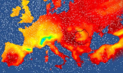 Harta temperaturilor în Europa