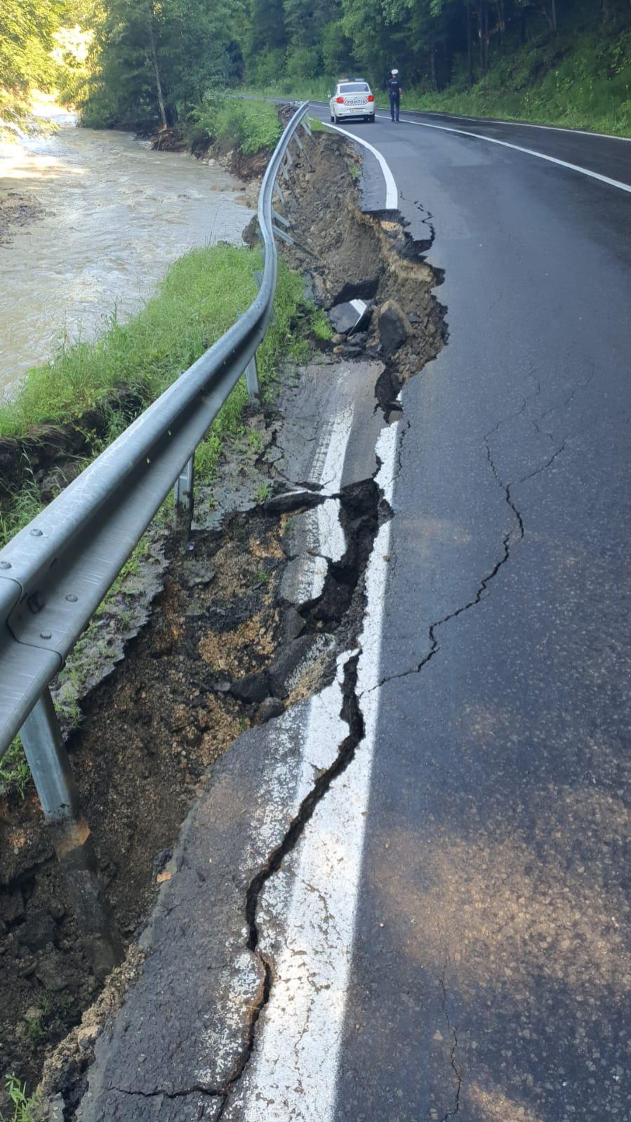 Alunecare de teren pe DN 1A Brașov - Ploiești