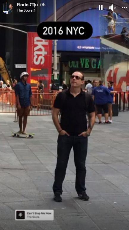 Fotografii postate de Florin Cîţu la Facebook Story, însoţite de frânturi de melodii