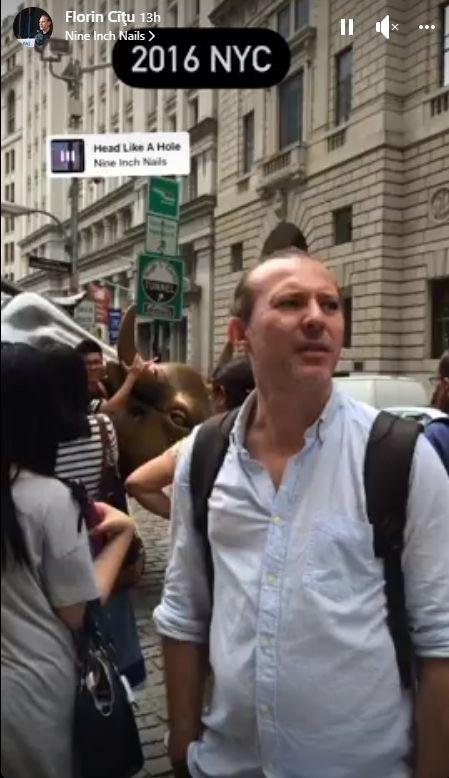 Fotografii postate de Florin Cîţu la Facebook Story, însoţite de frânturi de melodii