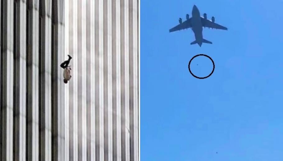 Afgani filmați în timp ce cad din avion, după ce s-au agățat de el, înainte de decolare Afgani filmați în timp ce cad din avion, după ce s-au agățat de el, înainte de decolare