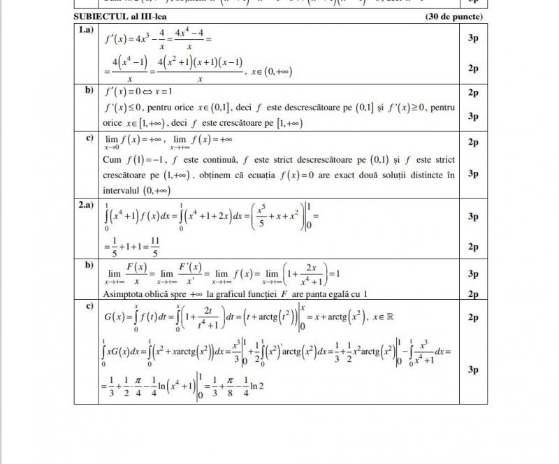Barem la BAC 2021 Barem la BAC 2021