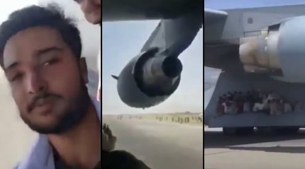 Un tânăr afgan a sfidat moartea și s-a agățat de un avion militar Boeing C-17 Globemaster, chiar înainte de decolare, în Kabul