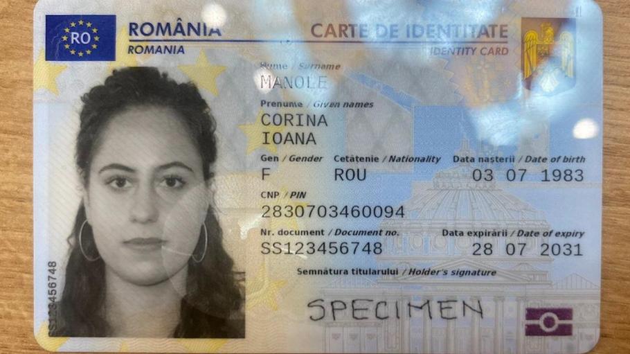 Specimenul noilor cărţi de identitate Specimenul noilor cărţi de identitate