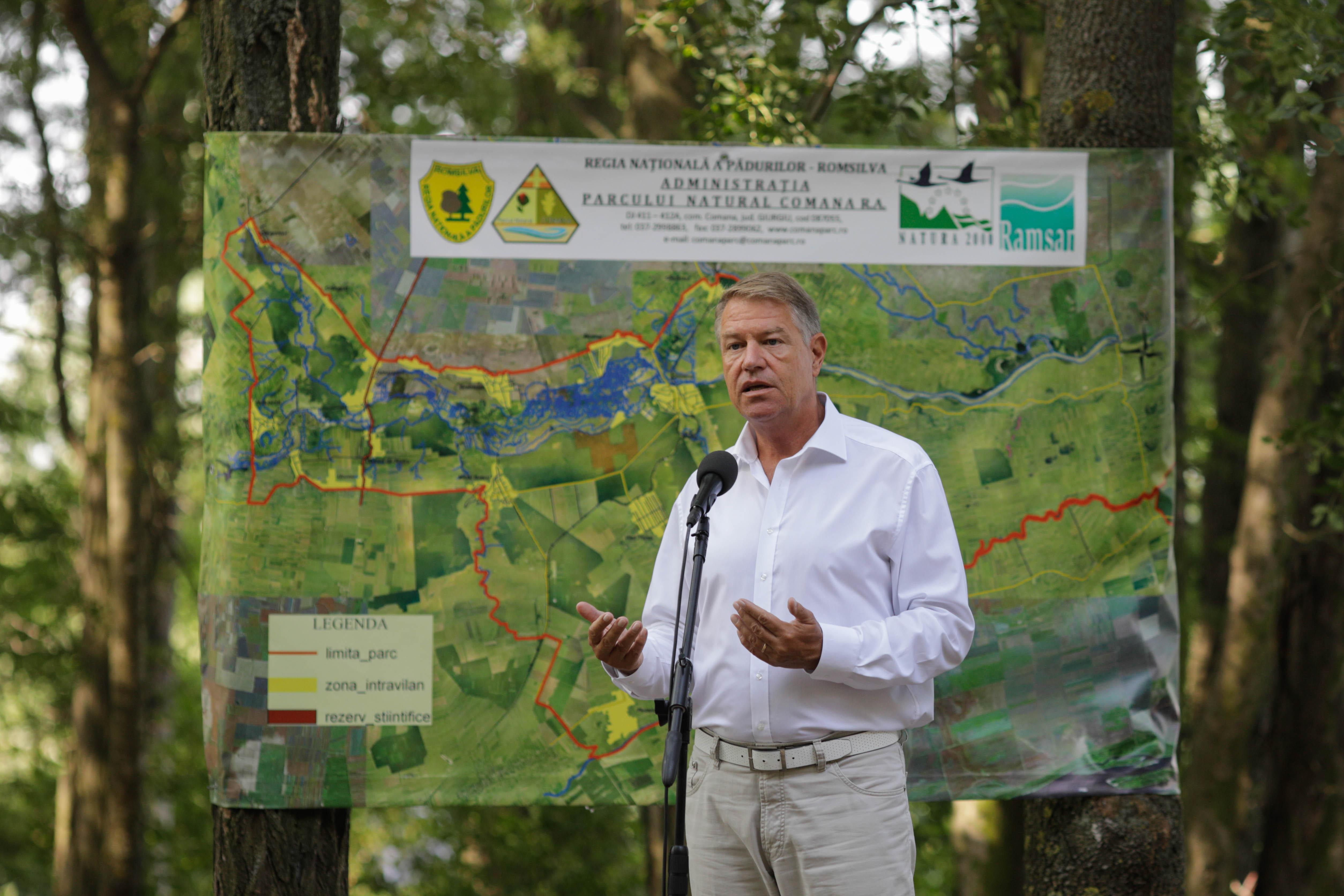Klaus Iohannis, vizită în Parcul Natural Comana
