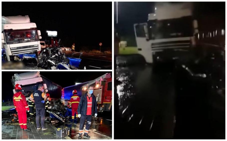 Imagini filmate la scurt timp după accidentul mortal din Focșani. Trei prieteni cu vârste între 18 și 30 de ani au murit pe loc Imagini filmate la scurt timp după accidentul mortal din Focșani