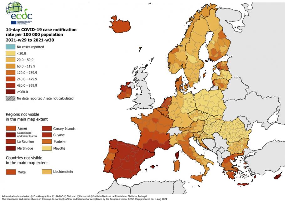 COVID. Numărul infectărilor a crescut în Europa pentru a cincea săptămână. Franța și Islanda, preocupare majoră COVID. Numărul infectărilor a crescut în Europa pentru a cincea săptămână. Franța și Islanda, preocupare majoră
