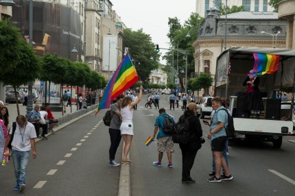 Imagine de la marşul Buchrest Pride din 2018