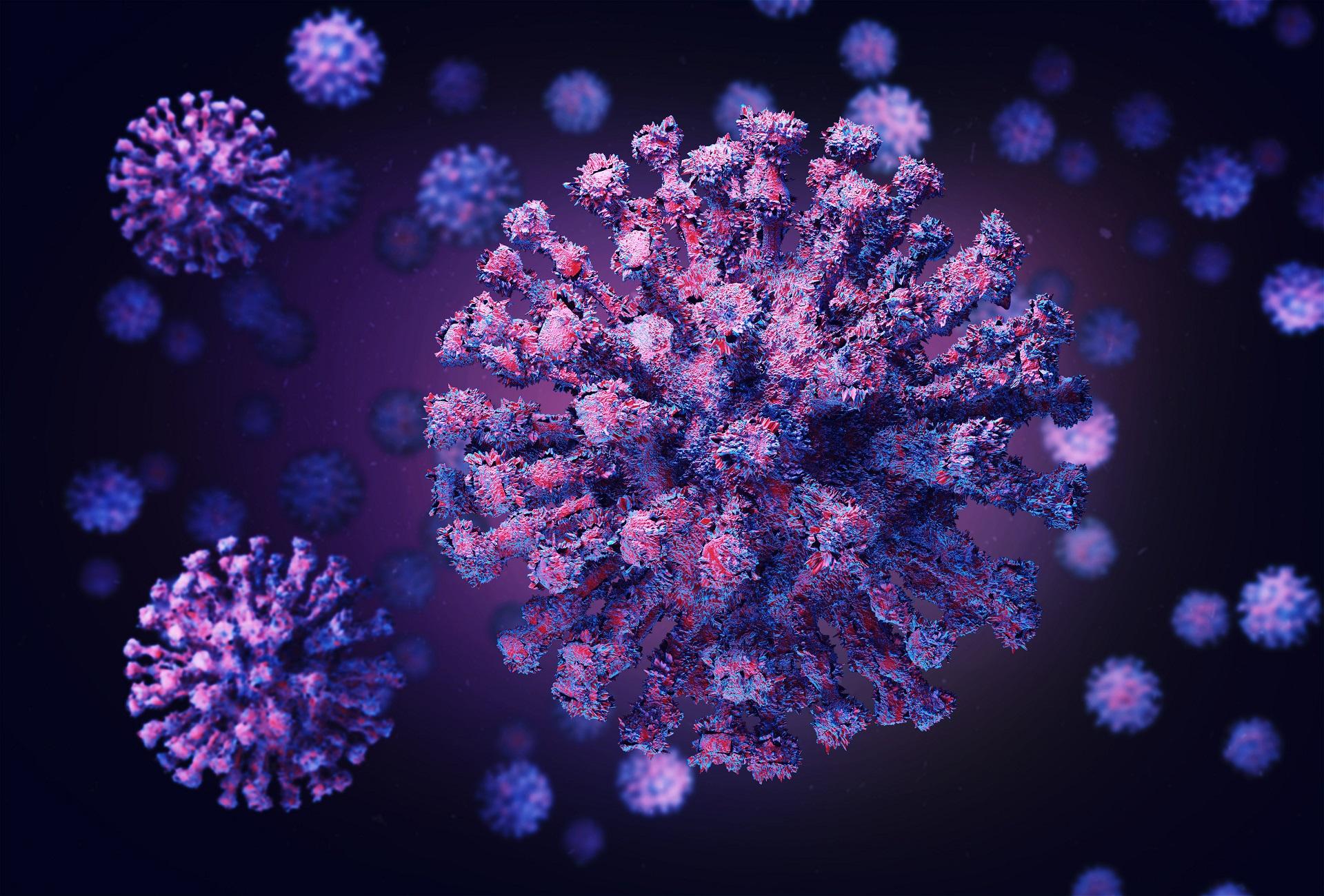 Ilustrație 3D a unui virus