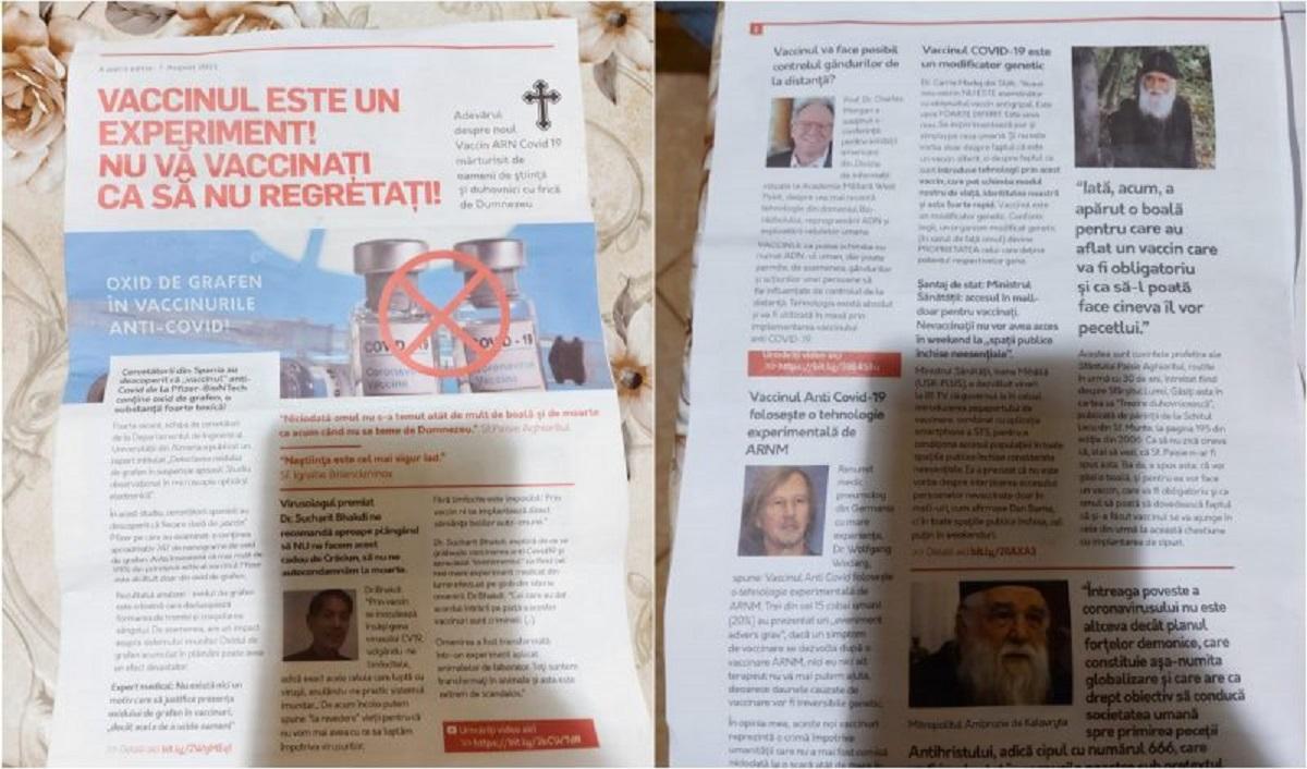 Reviste anti-vaccin distribuite în Alba Reviste anti-vaccin distribuite în Alba