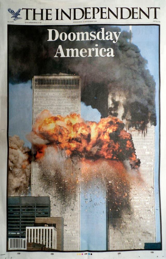 Prima pagină a ziarului, după atacurile teroriste de la 11 septembrie 2001