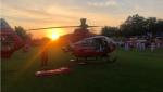 La un pas de tragedie, în liga a treia: un portar a fost lovit cu piciorul în faţă şi şi-a pierdut cunoştinţa. Arbitrul a ţinut elicopterul SMURD în aer