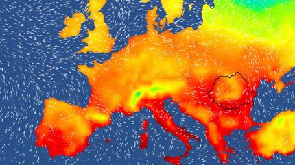 Harta temperaturilor în Europa