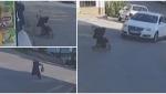 VIDEO. Clipe de panică pentru o mamă. Căruciorul în care se afla bebeluşul de 10 luni a luat-o la vale pe străzile oraşului, în Turcia