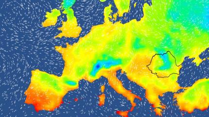 Harta temperaturilor în Europa