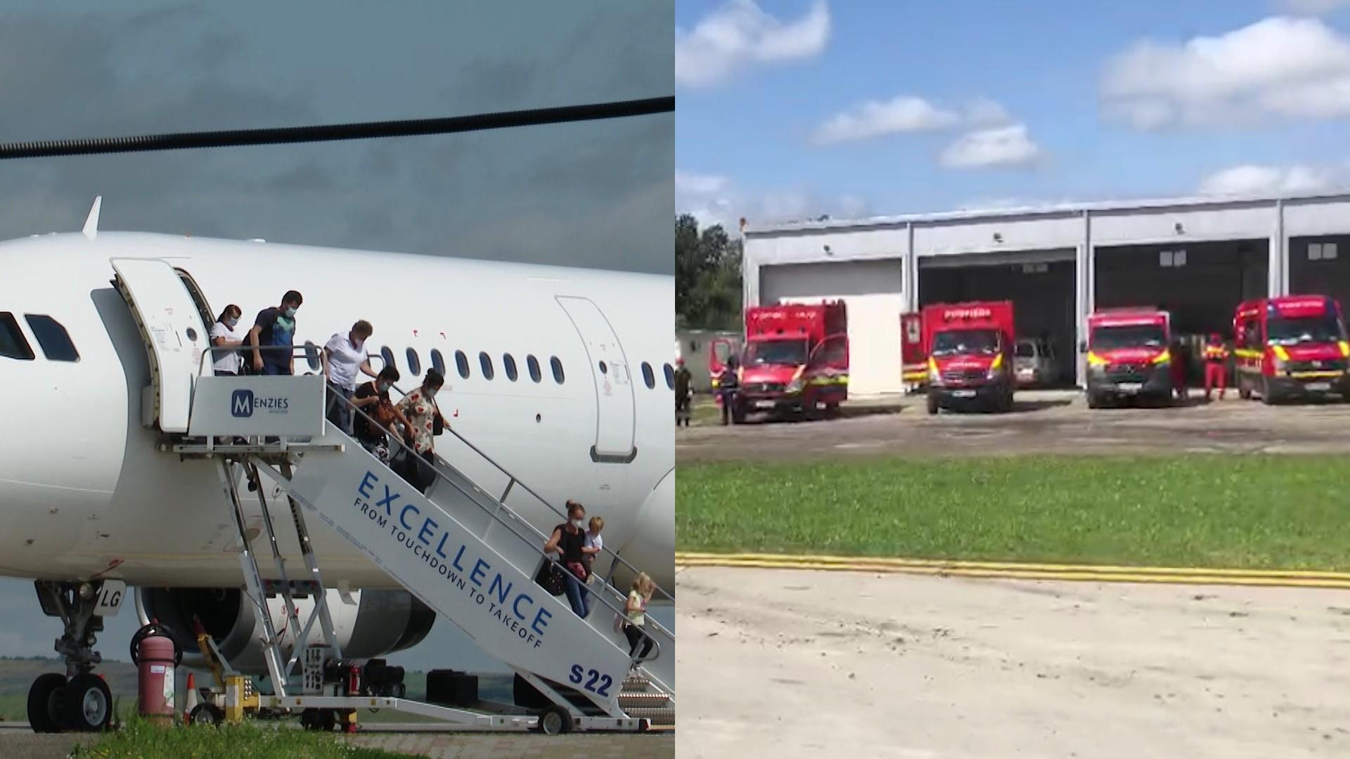 Planul roşu de intervenţie, activat la Aeroporul din Iaşi, după ce cursa Eindhoven-Iaşi a anunţat probleme la trenul de aterizare. Aeronava a aterizat în siguranţă Planul roşu de intervenţie, activat la Aeroporul din Iaşi, după ce cursa Eindhoven-Iaşi a anunţat probleme la trenul de aterizare. Aeronava a aterizat în siguranţă