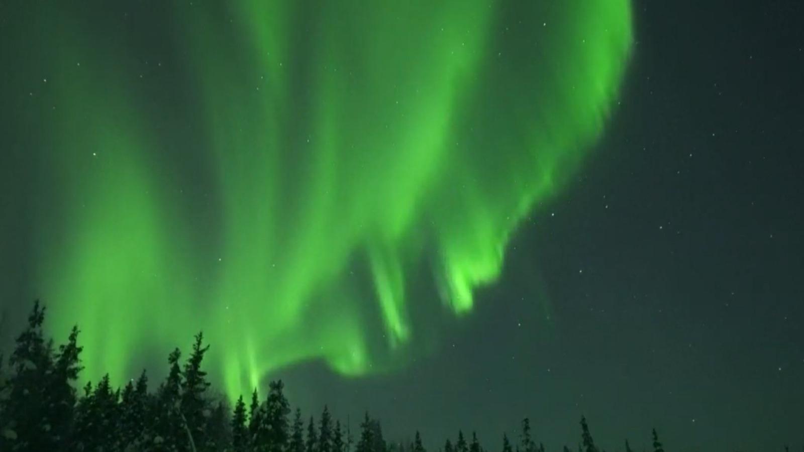 Aurora boreală în Laponia