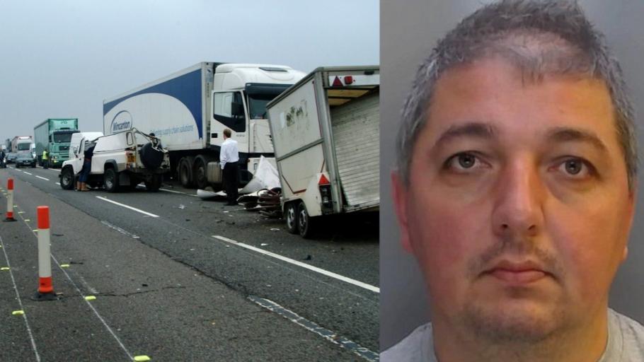 Un şofer român de TIR, condamnat la aproape 9 ani de închisoare după ce a omorât 3 oameni în Anglia. Se uita pe site-uri matrimoniale în momentul accidentului Un şofer român de TIR, condamnat la aproape 9 ani de închisoare după ce a omorât 3 oameni în Anglia. Se uita pe site-uri matrimoniale în momentul accidentului