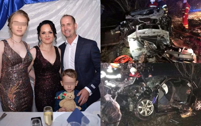 O familie întreagă spulberată de un şofer de 18 ani cu BMW cu volan pe partea dreaptă. Doar copiii, de 7 şi 15 ani, au scăpat cu viaţă din impact, dar sunt în stare gravă