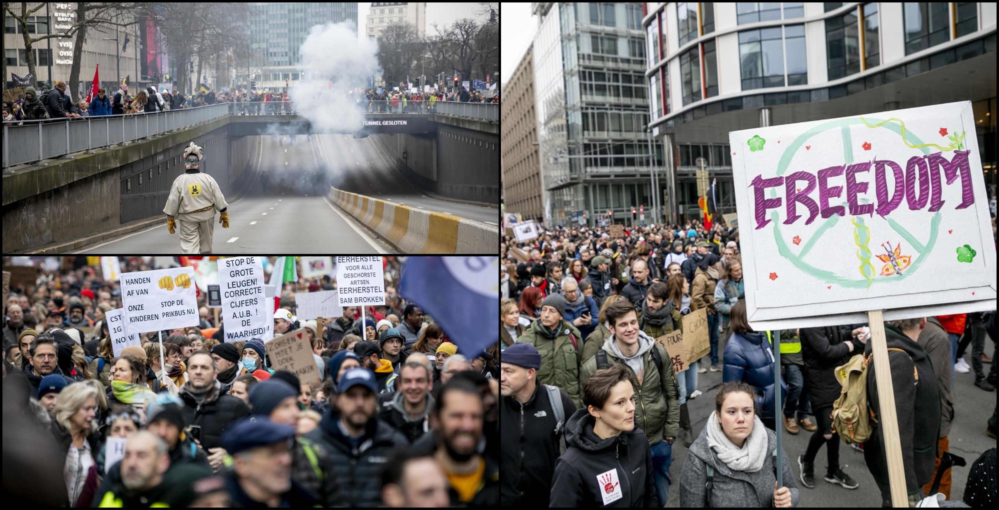 Proteste violente in capitala Belgiei