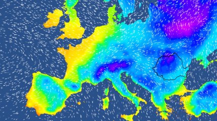 Harta temperaturilor în Europa