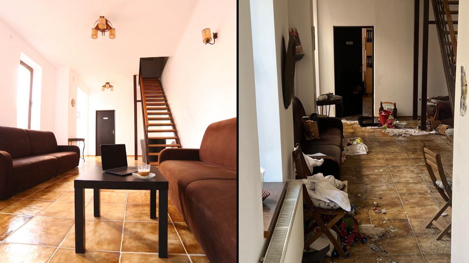 Cum arăta vila din Bucureşti înainte şi după petrecerea de Revelion