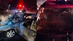 Șoferiță de 21 de salvată din ghearele morții, după ce a intrat cu mașina într-un copac și a fost cuprinsă de flăcări