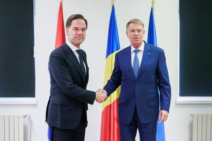 Klaus Iohannis şi Mark Rutte, la Baza Cincu