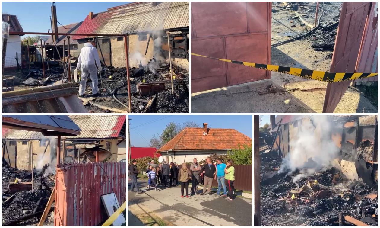 Incendiu violent la o casă din Gorj