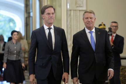 Mark Rutte, premierul Olandei, și Klaus Iohannis, președintele României