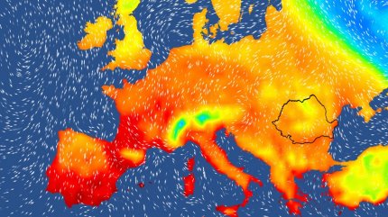 Harta temperaturilor în Europa