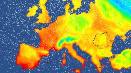 Harta temperaturilor în Europa