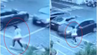 "Nici nu a încercat să vireze.'' Momentul terifiant în care o femeie din Italia este la un pas să fie spulberată de o maşină scăpată de sub control. VIDEO