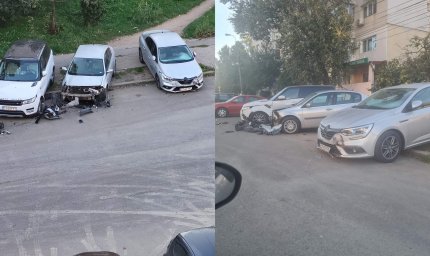 Bărbatul a avariat trei mașini și s-a ales cu dosar penal