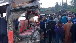Imagini de coşmar: Cel puţin 19 morţi şi 6 răniţi, după ce un autobuz a plonjat într-un canal, în nordul Egiptului