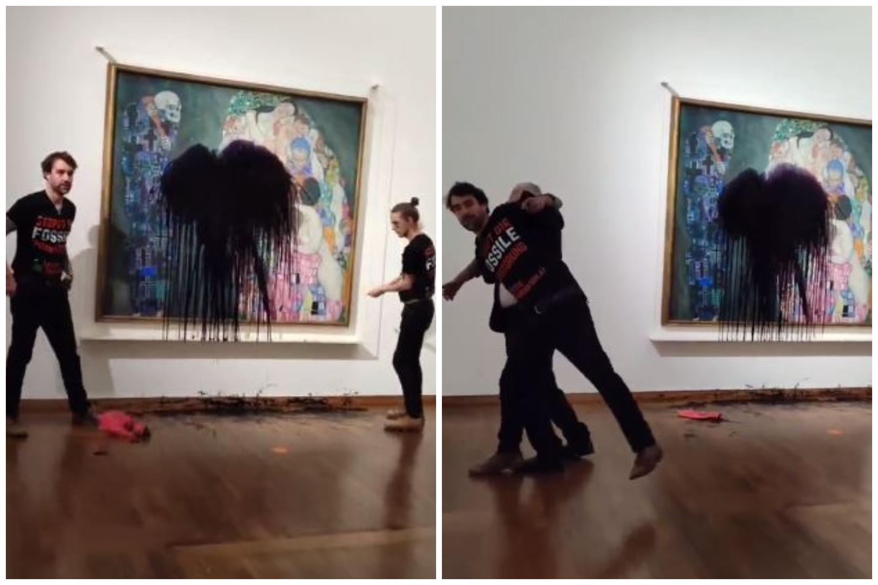 Militanţi ecologişti au vandalizat un tablou al lui Gustav Klimt la Viena