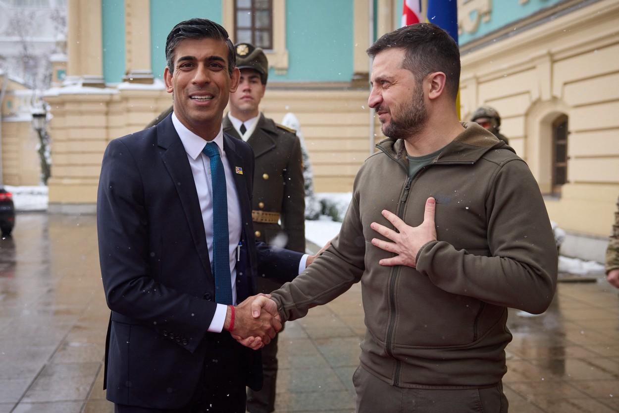Rishi Sunak s-a întâlnit cu Volodimir Zelenski la Kiev